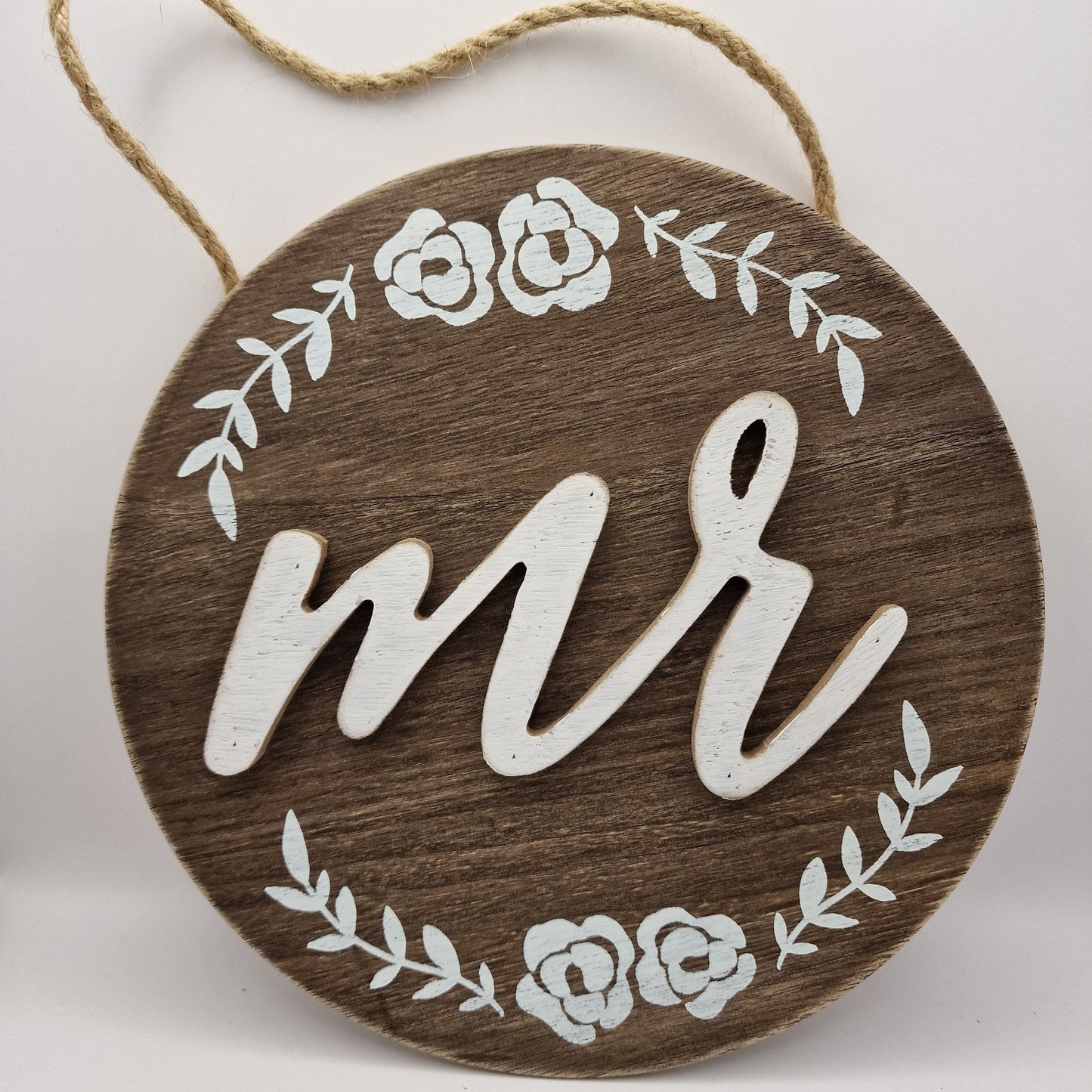Mr Wooden 3d Hanging Plaque Wedding Gift 24cm