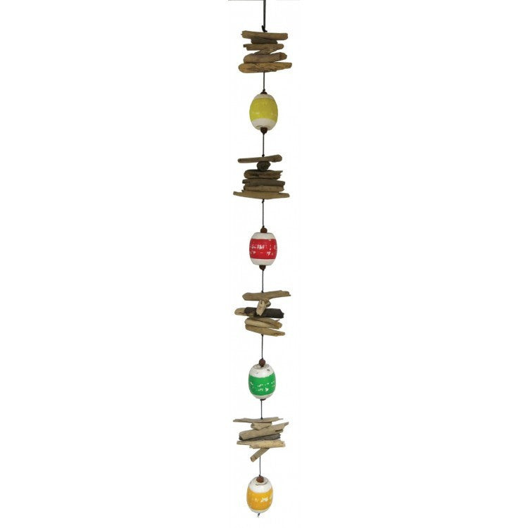 Float and Driftwood Garland hanging coastal ornament fishing buoy