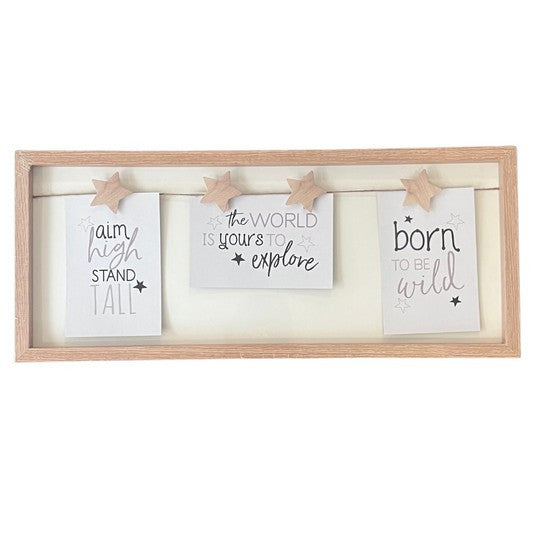 Star Peg Frame For Childs Room Or Nursery