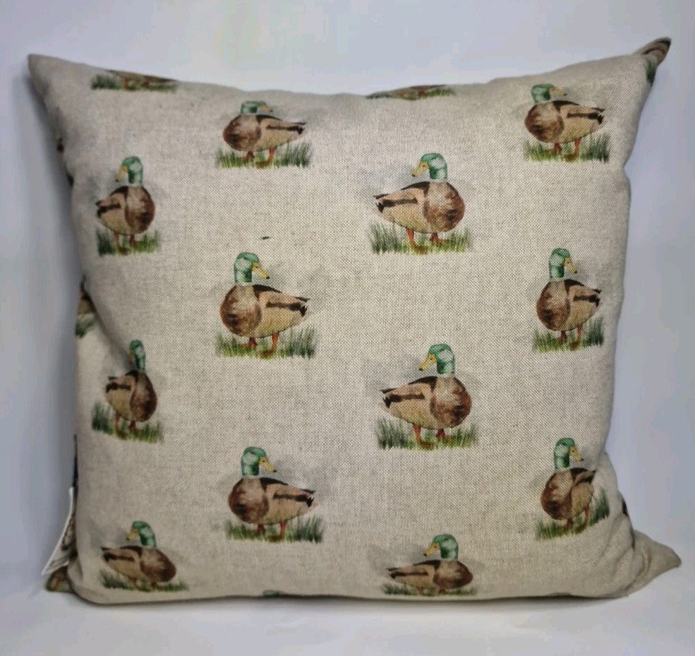 Handmade Duck Cushion With Luxury Feather Inner 40cm X 40cm Perfect Gift