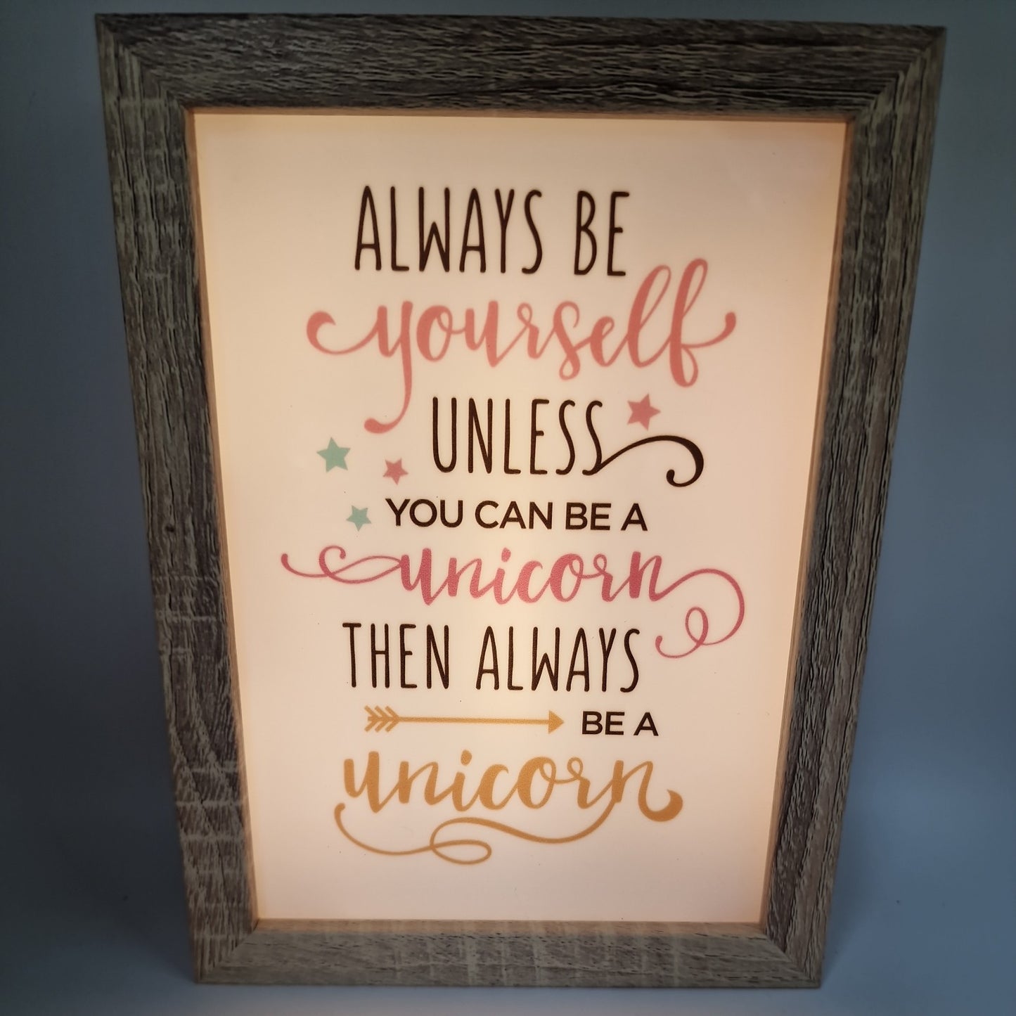 always be yourself light box gift birthday present funny humorous