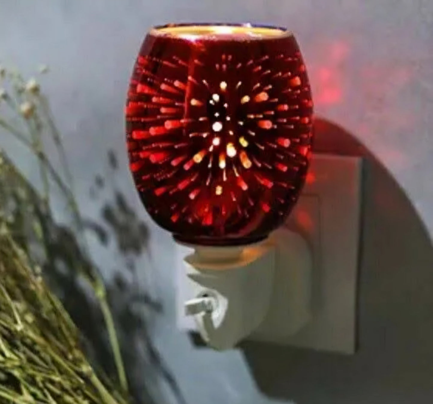 Plug In 3D Wax Warmer Red Fireworks wax Melts Wax Burner