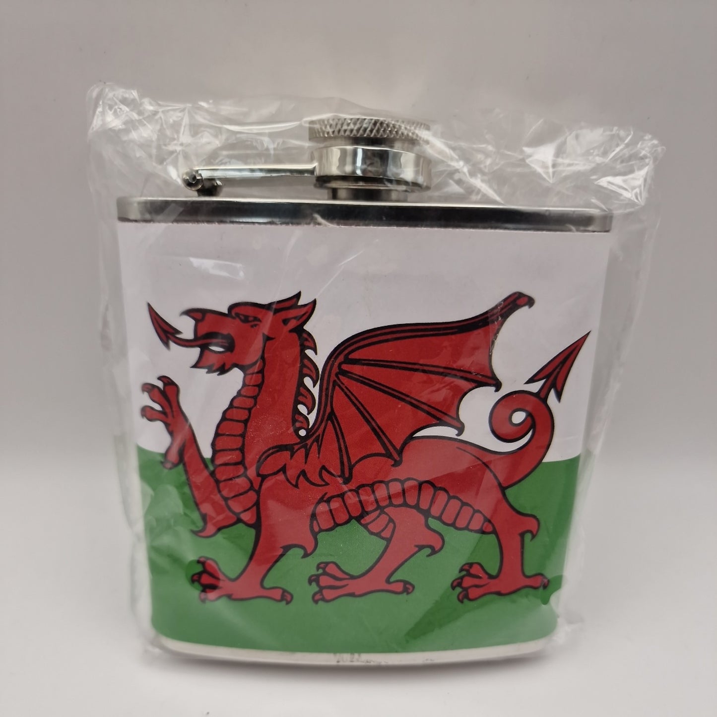 Welsh Hipflask 6oz Wales Whisky Rum