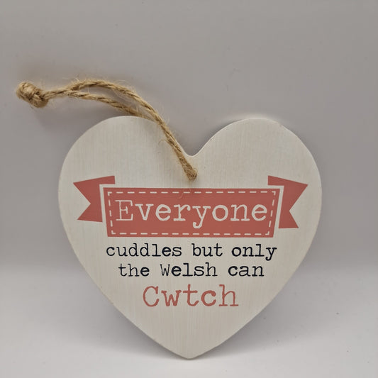 Висяча табличка Cwtch, подарунок валлійською мовою
