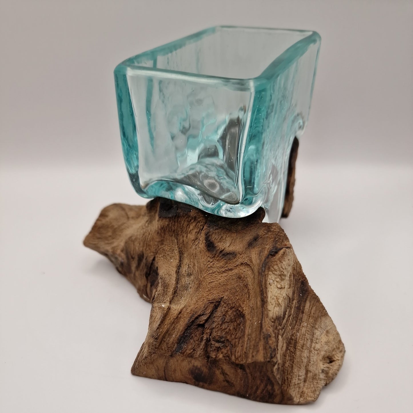 Moulton glass dish On driftwood Root