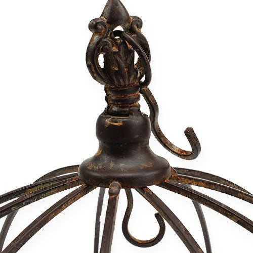 Metal crown for hanging rust brown H31cm Kitchen Herb Drying