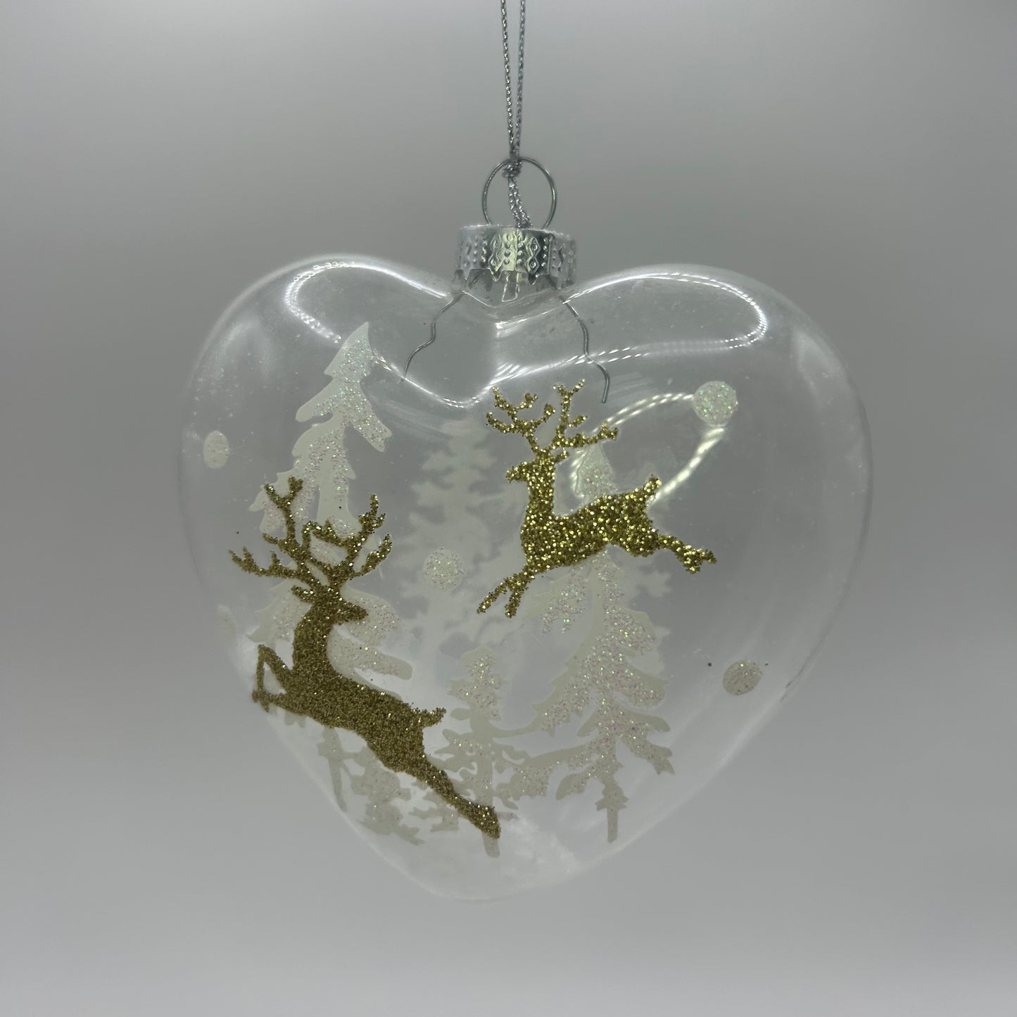 Heart Glass Winter Wonderland Bauble