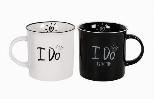 Ceramic Bride And Groom Mugs I do Wedding engagement Gift