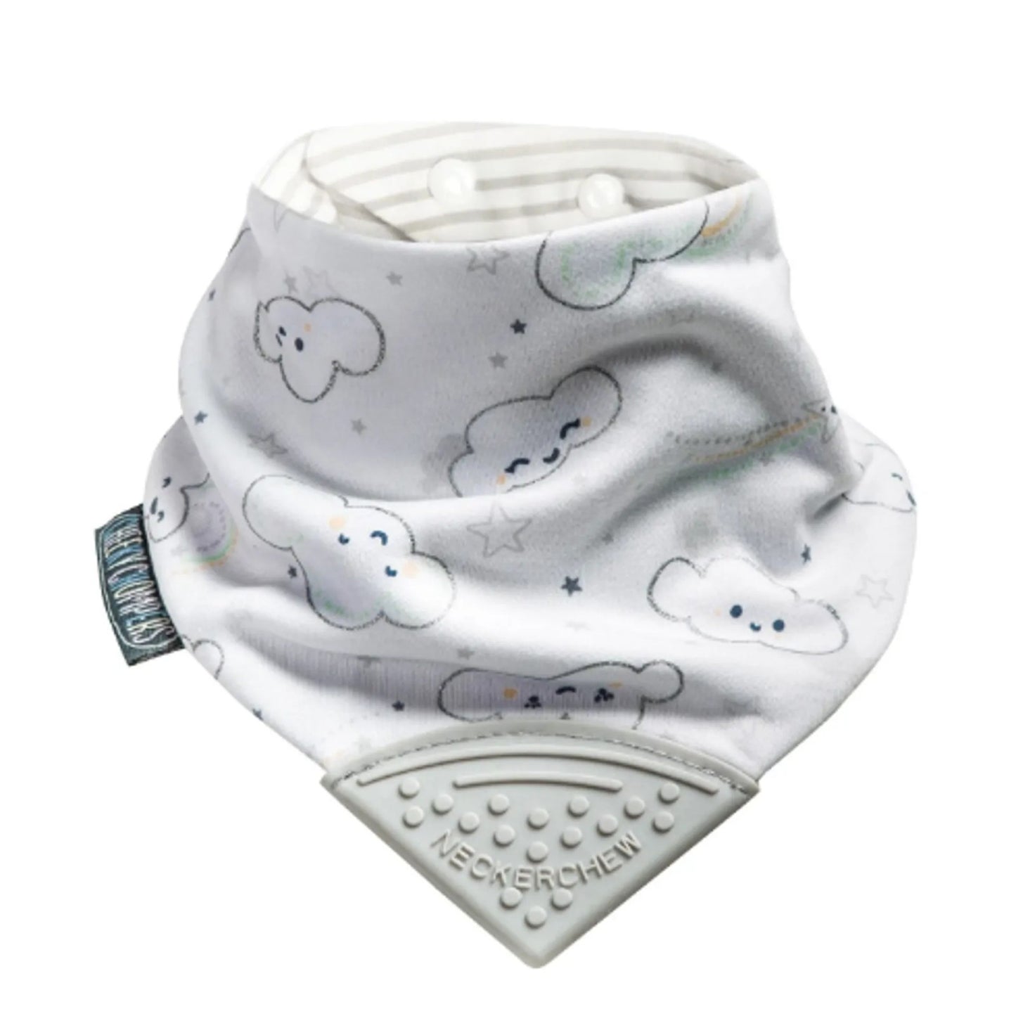 Cheeky Chompers neckerchew Teething Dribble Bib, Every Cloud