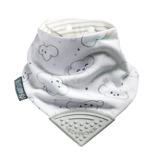 Cheeky Chompers neckerchew Teething Dribble Bib, Every Cloud
