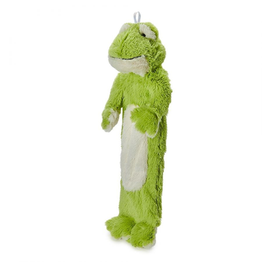 Warmies Cozy Plush frog Novelty Cover Long PVC 1.5L Childs Hot Water Bottle