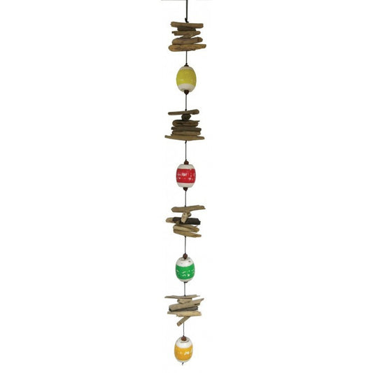 Float and Driftwood Garland hanging coastal ornament fishing buoy