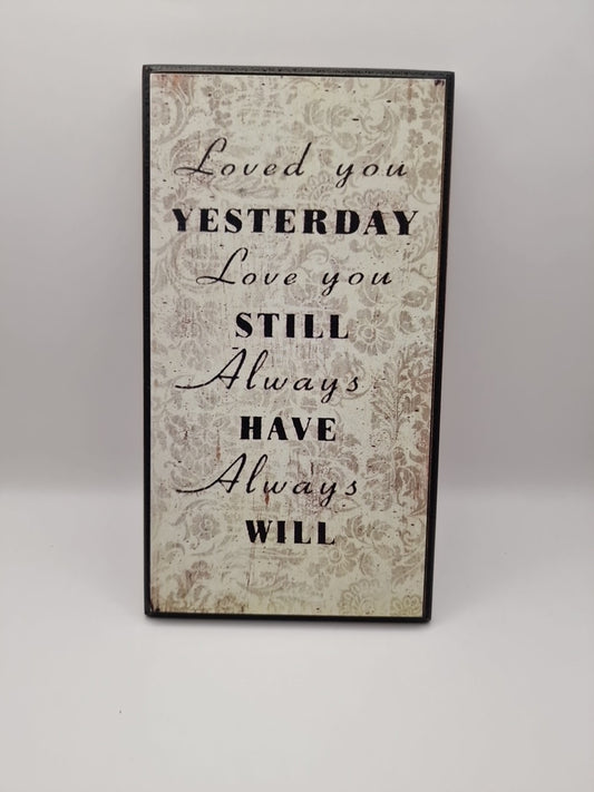 Love Hanging Wooden Wall Plaque Gift