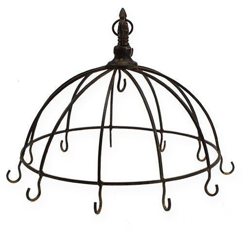 Metal crown for hanging rust brown H31cm Kitchen Herb Drying
