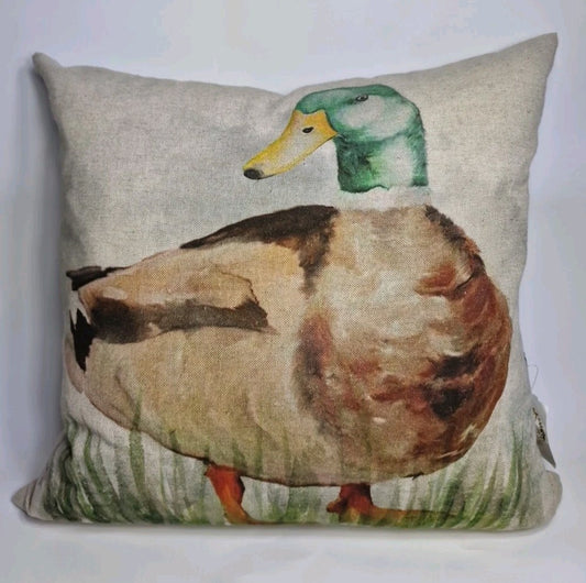 Clustog Hwyaden wedi'i Gwneud â Llaw gyda Phlu Moethus Mewnol 40cm X 40cm Anrheg Perffaith