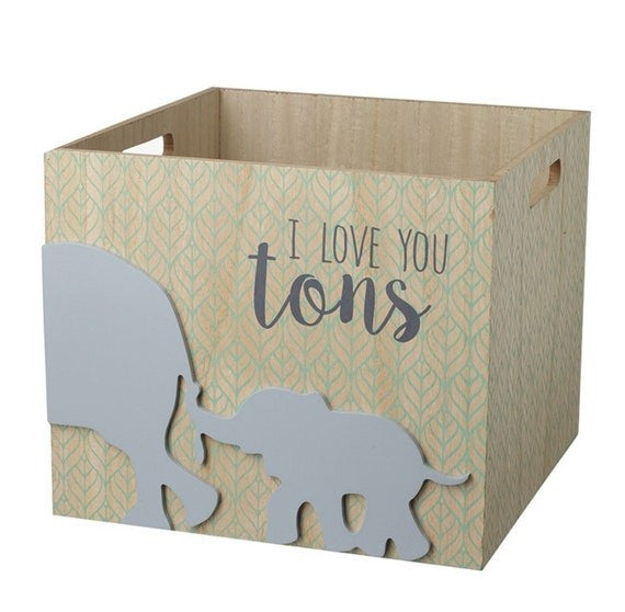 I Love You Tons Elephant Storage Box Children's Room Nursery