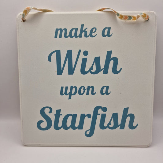 Natural Wooden Beach hanging Plaque Rustic Holiday Home Shabby Chic
