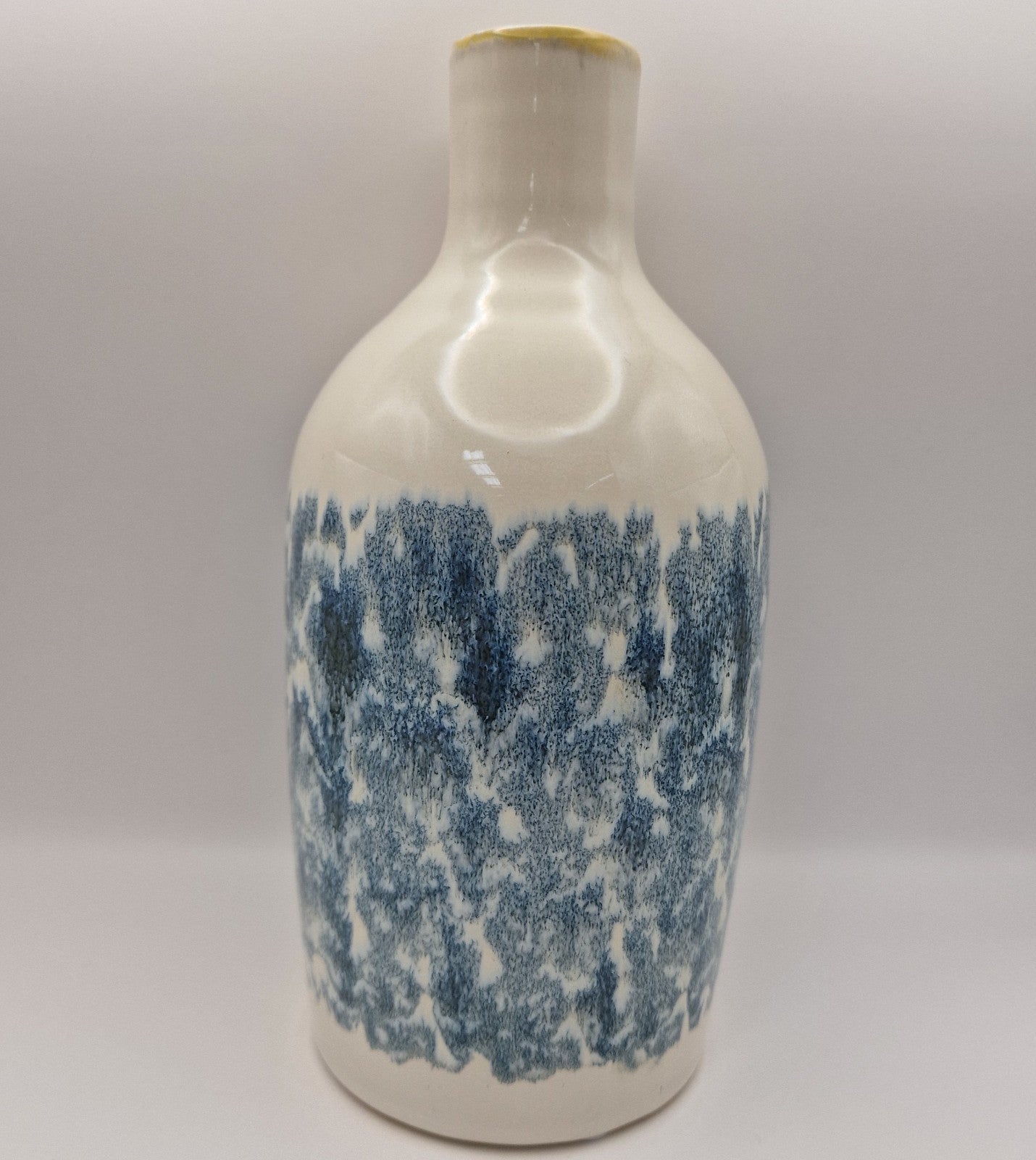 Blue And White Glazed Ceramic Bud Vase