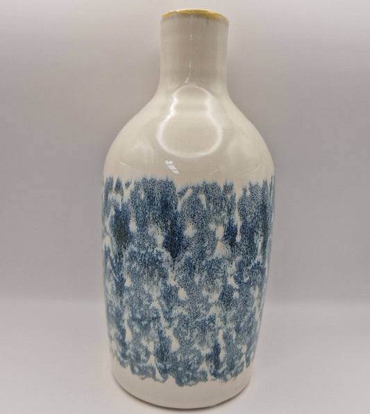 Blue And White Glazed Ceramic Bud Vase