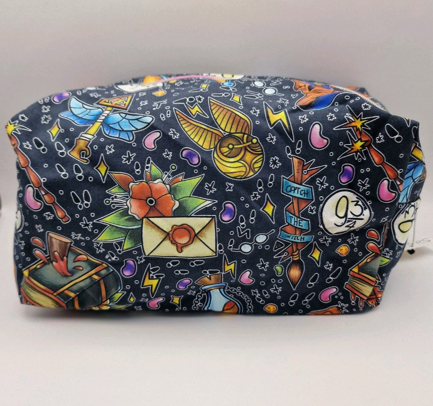 Hand Made Wash / Makeup Bag Using Harry Potter Fabric Great Gift For The HP Fan!