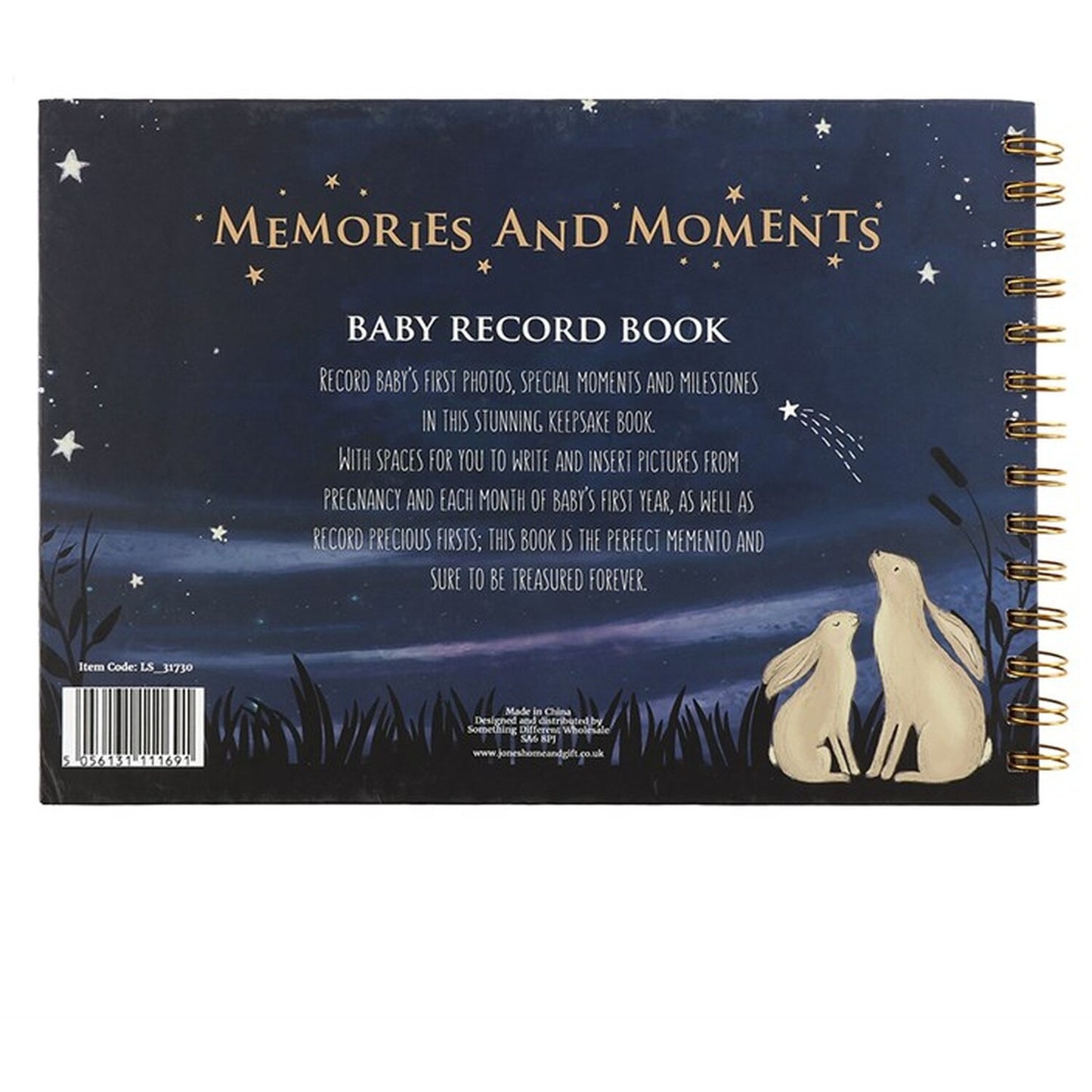 Memories and Moments Baby Record Book Look At The Stars Keepsake Gift Hardback