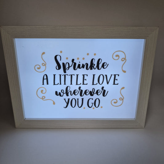 sprinkle a little love wherever you go light box gift birthday present