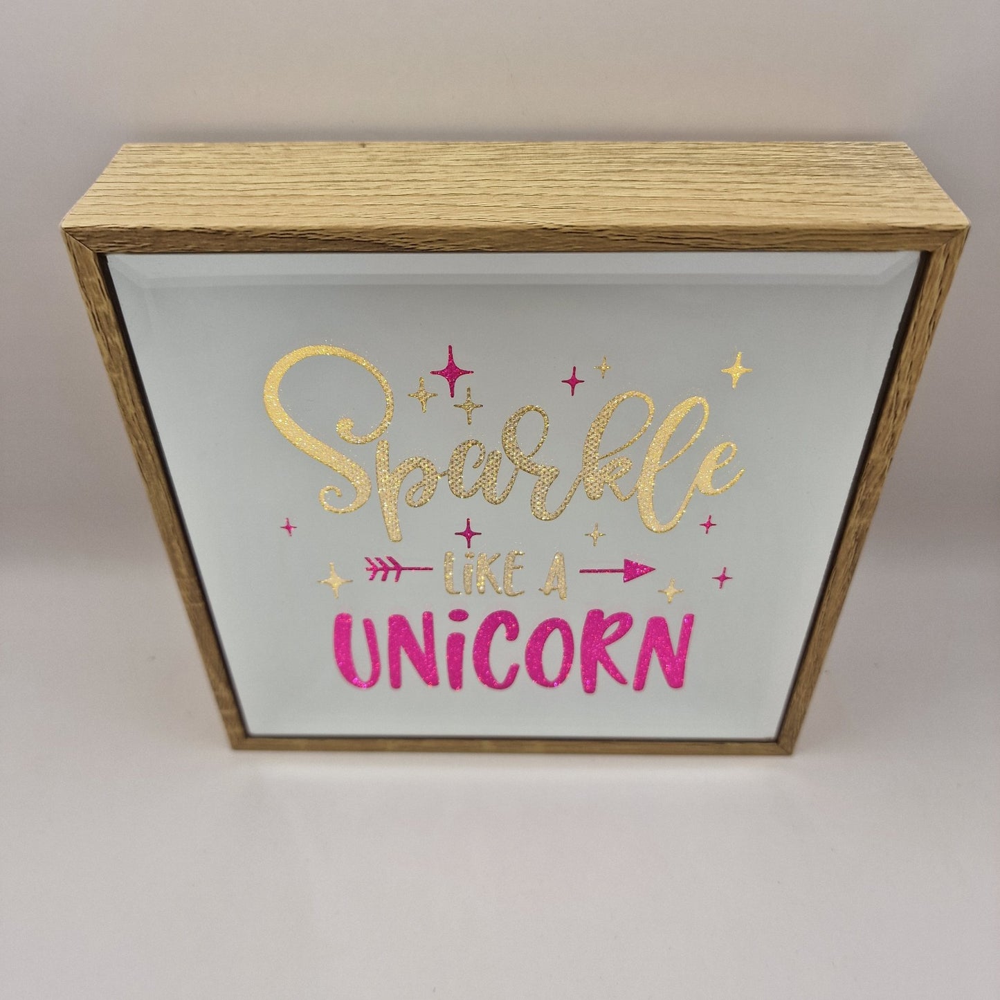 sparkle like a unicorn, light box mirror, glittery, girly, glamorous birthday