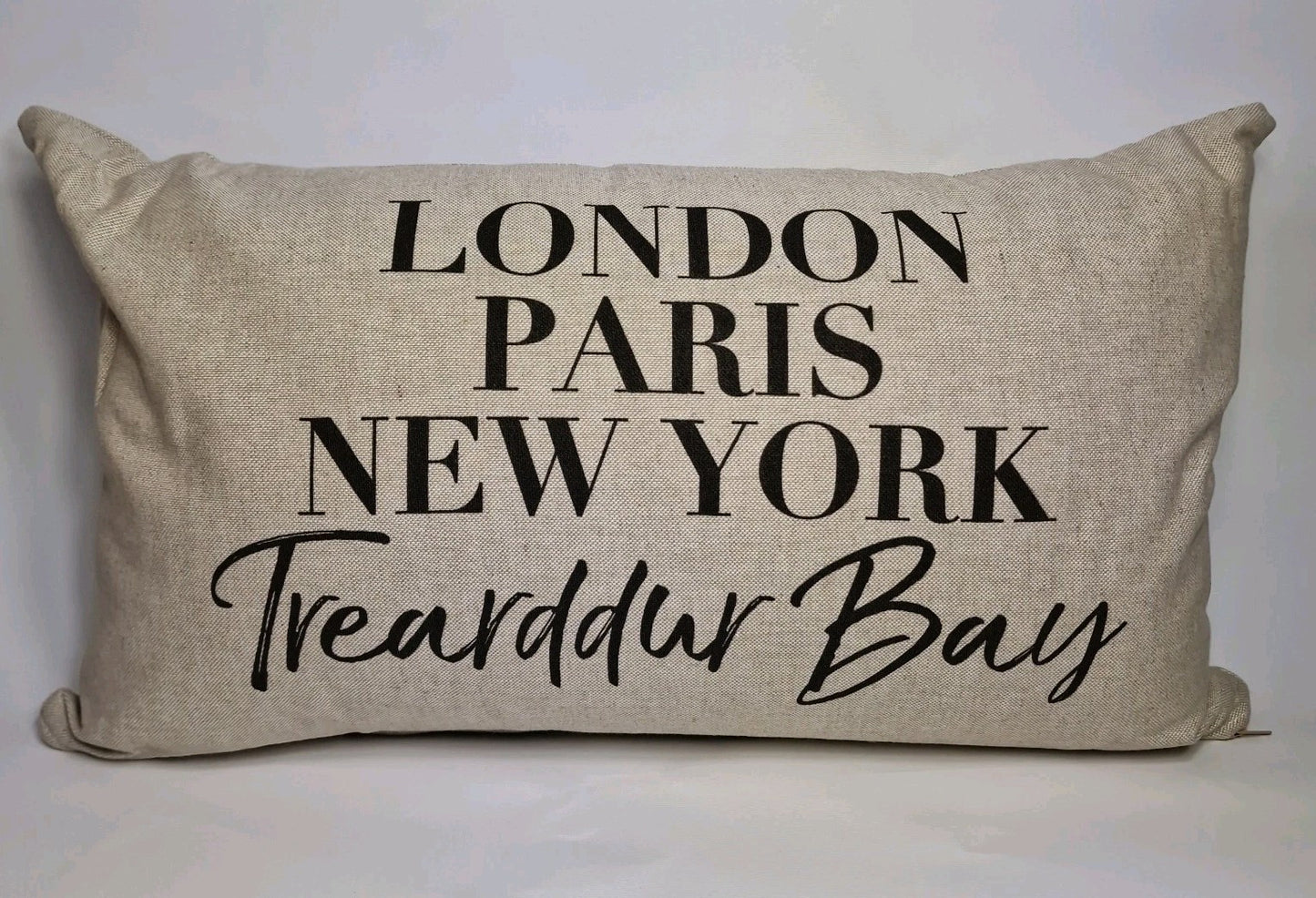 Trearddur Bay Anglesey boudoir cushion