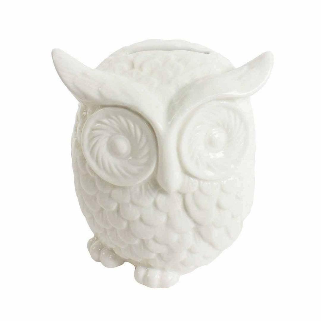 White Owl Ceramic Money Box