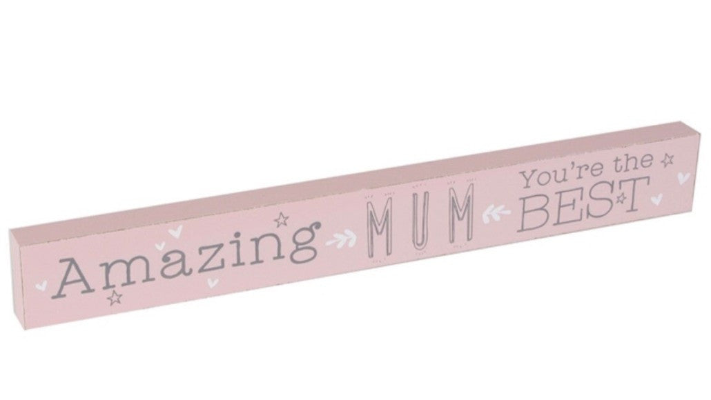 Amazing Mum Freestanding Wooden Plaque Mothers Day Birthday Gift