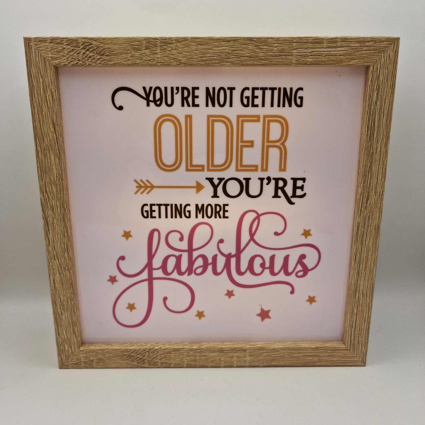 Your Not Getting Older Light Box Birthday Gift
