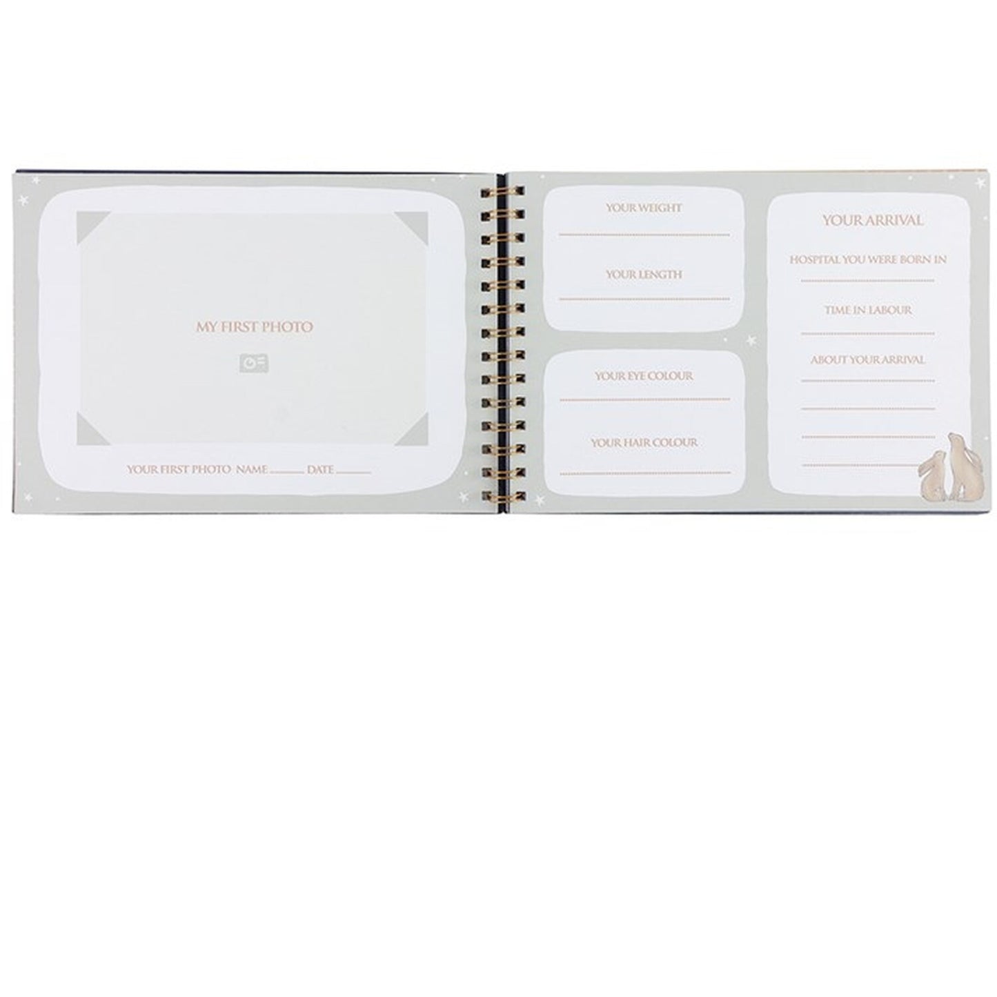 Memories and Moments Baby Record Book Look At The Stars Keepsake Gift Hardback
