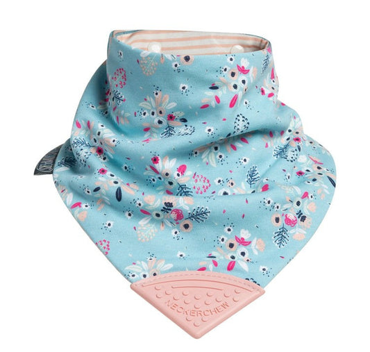 Cheeky Chompers neckerchew Teething Dribble Bib, Botanical Bloom