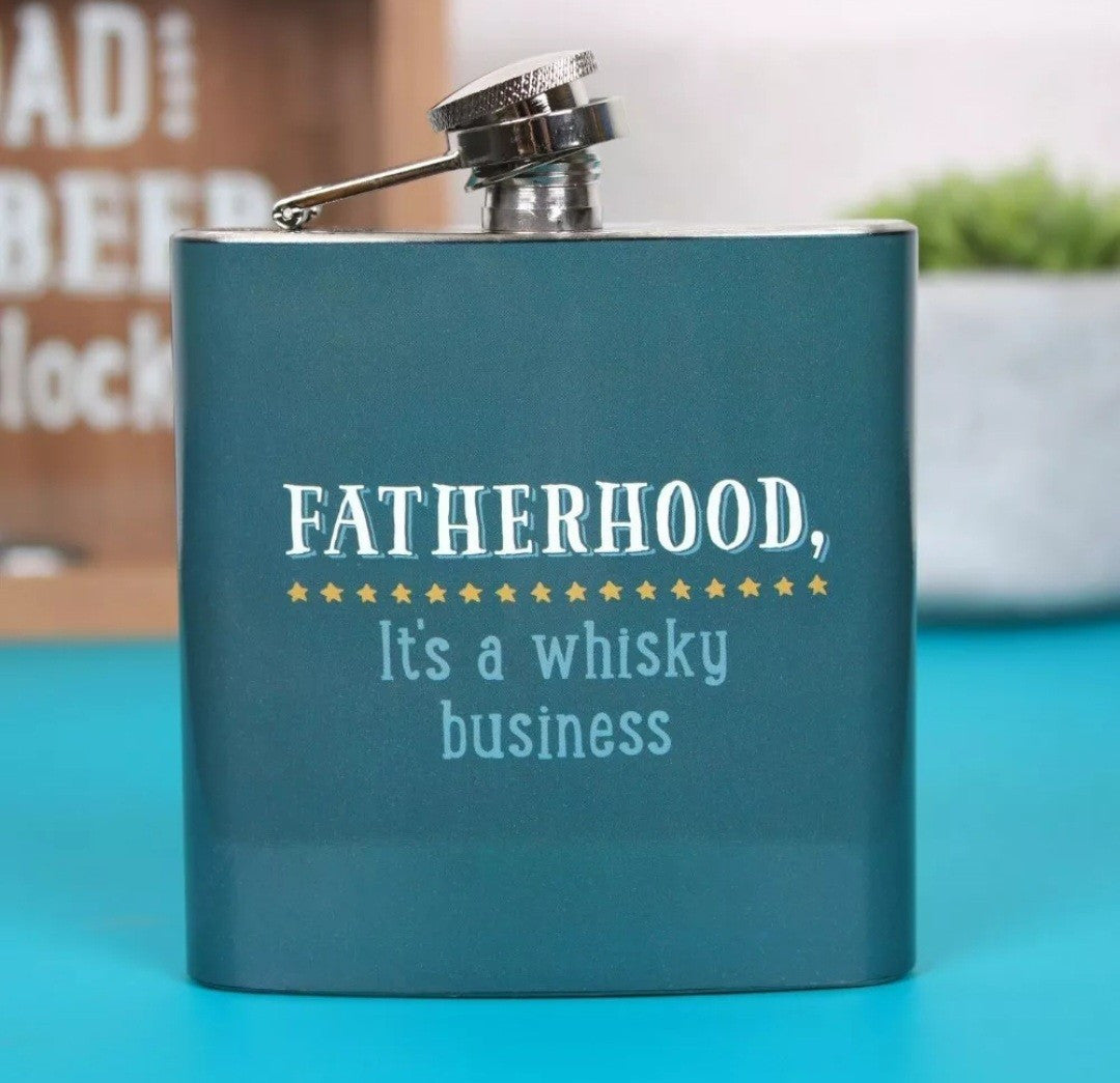 fatherhood is a whisky business Hip Flask Father's Day Gift Ideas Stainless