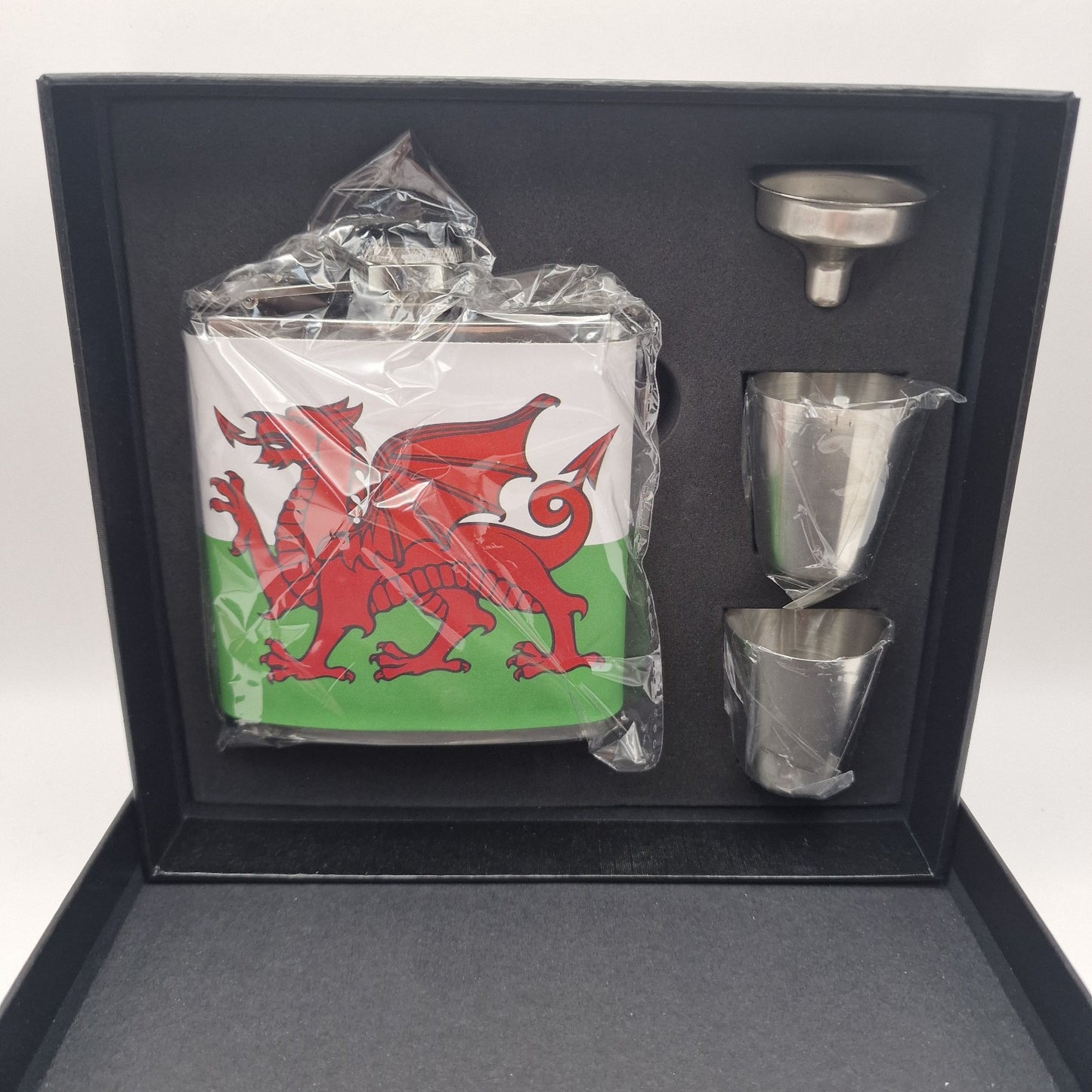 Anrheg Fflasg Hipfflasg Cymreig A Fflasg Set Rym Wisgi Cymru