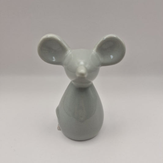 Small Grey Ceramic Mouse Ornament