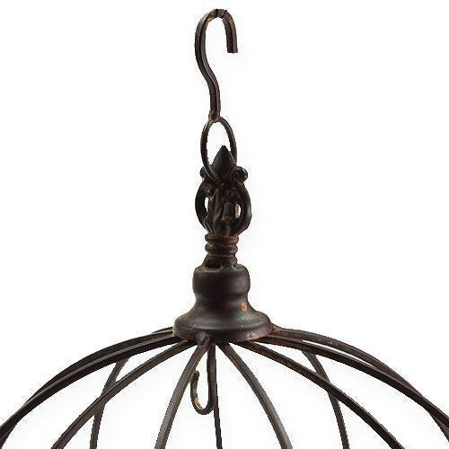 Metal crown for hanging rust brown H31cm Kitchen Herb Drying