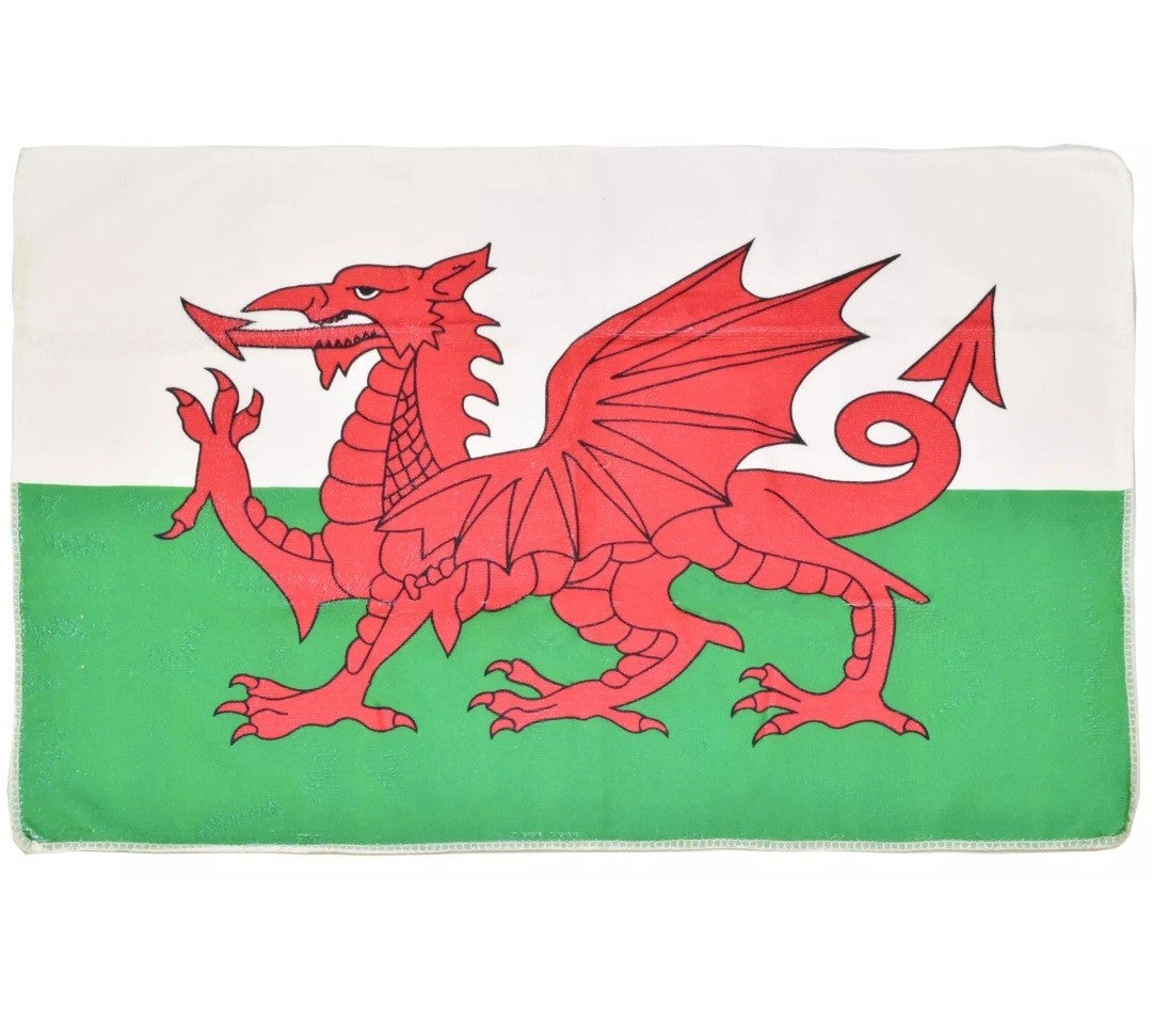 Welsh Flag Tea Towel Wales Dragon Cymru